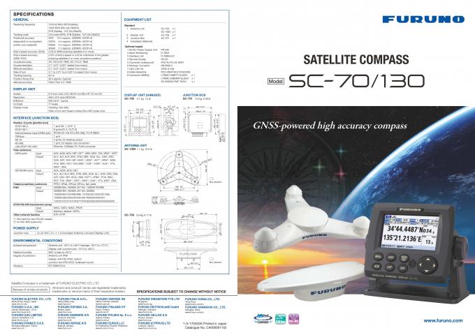 Sc70 FURUNO SC70 GNSS-Powered High Precision Satellite Compass With Heading ...